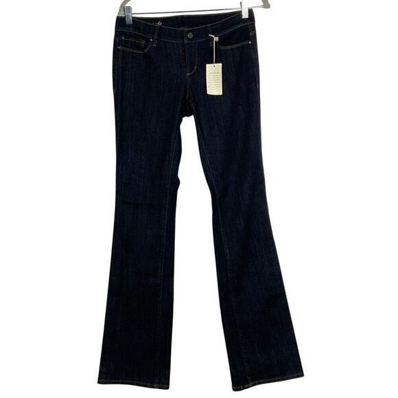 NWT Ann Taylor Modern Fit Bootleg Jeans Size 4 Dark Wash Cotton & Rayon - Picture 2 of 11